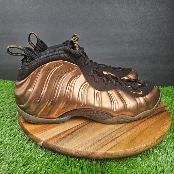 Nike Air Foamposite One Shoes Mens Size 10.5 Black Copper Basketball Sneakers